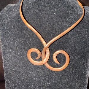 Elegant Copper Swirl Necklace